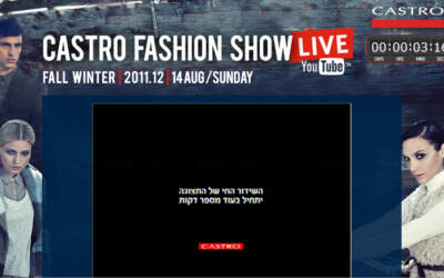 תצוגת אופנה של קסטרו בשידור חי באתר YouTube