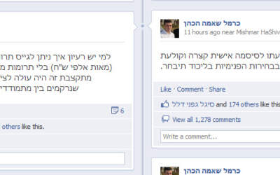 כרמל שאמה הכהן עושה אאוטסורסינג בפייסבוק